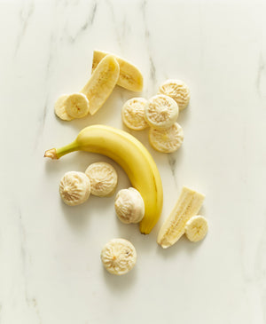 Banana Macaroons Dipped in White Chocolate